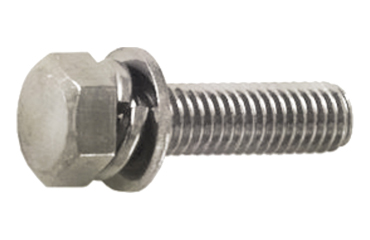 ステンレス 六角トリーマ頭セムス小ねじ P＝4 (バネ座 +JIS小形平座 組込)